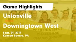 Unionville  vs Downingtown West  Game Highlights - Sept. 24, 2019