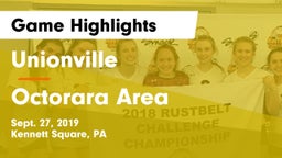 Unionville  vs Octorara Area Game Highlights - Sept. 27, 2019