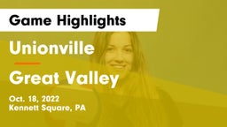 Unionville  vs Great Valley  Game Highlights - Oct. 18, 2022
