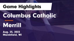 Columbus Catholic  vs Merrill  Game Highlights - Aug. 25, 2023