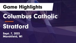 Columbus Catholic   vs Stratford  Game Highlights - Sept. 7, 2023