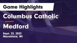 Columbus Catholic   vs Medford  Game Highlights - Sept. 23, 2023
