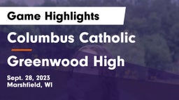 Columbus Catholic   vs Greenwood High Game Highlights - Sept. 28, 2023