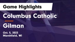 Columbus Catholic   vs Gilman  Game Highlights - Oct. 5, 2023