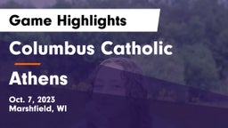 Columbus Catholic   vs Athens  Game Highlights - Oct. 7, 2023