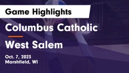 Columbus Catholic   vs West Salem  Game Highlights - Oct. 7, 2023