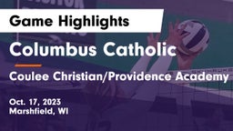 Columbus Catholic   vs Coulee Christian/Providence Academy (La Crosse) Game Highlights - Oct. 17, 2023