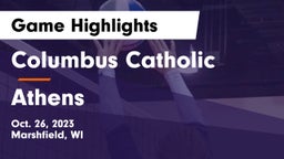 Columbus Catholic   vs Athens  Game Highlights - Oct. 26, 2023