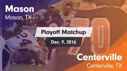 Matchup: Mason  vs. Centerville  2016