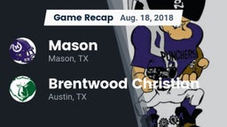 Recap: Mason  vs. Brentwood Christian  2018