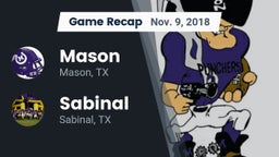 Recap: Mason  vs. Sabinal  2018
