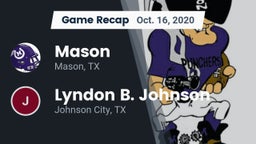 Recap: Mason  vs. Lyndon B. Johnson  2020