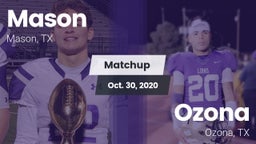 Matchup: Mason  vs. Ozona  2020