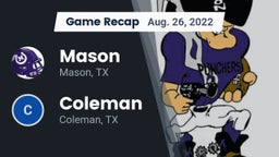 Recap: Mason  vs. Coleman  2022