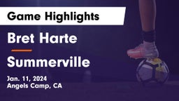 Bret Harte  vs Summerville  Game Highlights - Jan. 11, 2024