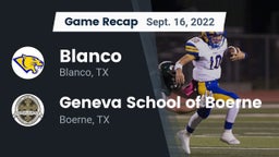 Recap: Blanco  vs. Geneva School of Boerne 2022