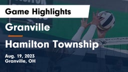 Granville  vs Hamilton Township  Game Highlights - Aug. 19, 2023