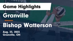 Granville  vs Bishop Watterson  Game Highlights - Aug. 23, 2023