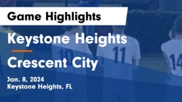 Keystone Heights  vs Crescent City Game Highlights - Jan. 8, 2024