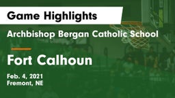 Archbishop Bergan Catholic School vs Fort Calhoun  Game Highlights - Feb. 4, 2021
