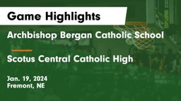 Archbishop Bergan Catholic School vs Scotus Central Catholic High Game Highlights - Jan. 19, 2024