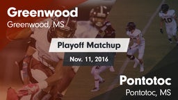 Matchup: Greenwood High vs. Pontotoc  2016