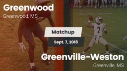 Matchup: Greenwood High vs. Greenville-Weston  2018