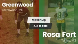 Matchup: Greenwood High vs. Rosa Fort  2019