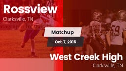 Matchup: Rossview  vs. West Creek High 2016