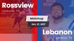Matchup: Rossview  vs. Lebanon  2017
