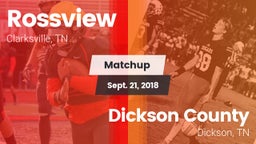 Matchup: Rossview  vs. Dickson County  2018