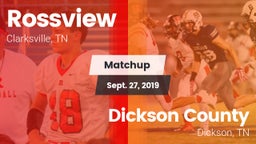 Matchup: Rossview  vs. Dickson County  2019