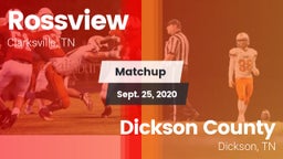 Matchup: Rossview  vs. Dickson County  2020