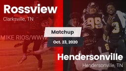 Matchup: Rossview  vs. Hendersonville  2020
