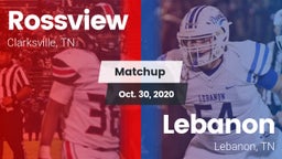 Matchup: Rossview  vs. Lebanon  2020