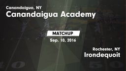 Matchup: Canandaigua Academy vs. Irondequoit  2016