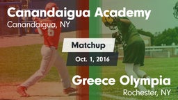 Matchup: Canandaigua Academy vs. Greece Olympia  2016