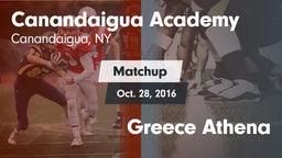 Matchup: Canandaigua Academy vs. Greece Athena 2016