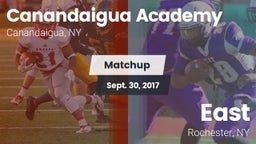 Matchup: Canandaigua Academy vs. East  2017