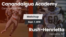 Matchup: Canandaigua Academy vs. Rush-Henrietta  2018