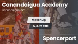 Matchup: Canandaigua Academy vs. Spencerport 2019