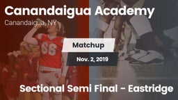 Matchup: Canandaigua Academy vs. Sectional Semi Final - Eastridge 2019