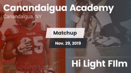 Matchup: Canandaigua Academy vs. Hi Light FIlm 2019