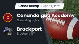Recap: Canandaigua Academy  vs. Brockport  2021