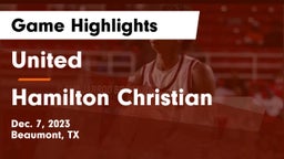 United  vs Hamilton Christian  Game Highlights - Dec. 7, 2023