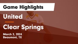 United  vs Clear Springs Game Highlights - March 2, 2024