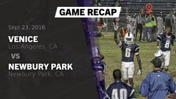 Recap: Venice  vs. Newbury Park  2016