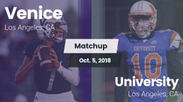 Matchup: Venice  vs. University  2018