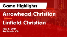 Arrowhead Christian  vs Linfield Christian  Game Highlights - Jan. 5, 2024