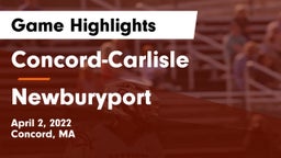 Concord-Carlisle  vs Newburyport  Game Highlights - April 2, 2022